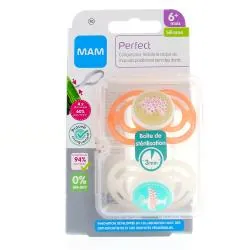 MAM Duo Sucettes +6 mois perfect silicone animaux