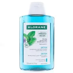 KLORANE Détox - Shampooing Menthe aquatique Bio rafraîchissant et anti-pollution 200ml