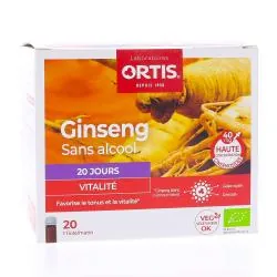 ORTIS Ginseng Bio Vitalité 20 jours