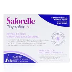 SAFORELLE Physioflor AC - Gel vaginal Triple action Vaginose bactérienne en unidoses 8x5ml
