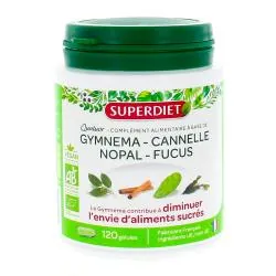 SUPERDIET Gymnema, Cannelle, Nopal, Fucus 120 gélules