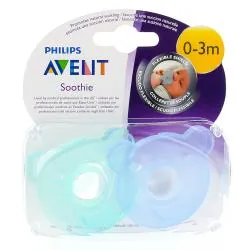 AVENT Sucettes soothie garçon 0 à 3 mois x2