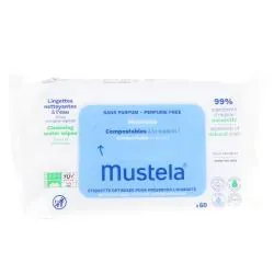 MUSTELA lingettes à l'eau bio x60