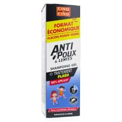 CINQ SUR CINQ Shampoing gel anti-poux et lentes flacon 400ml
