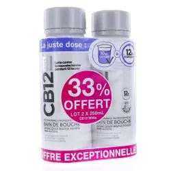 CB12 White complexe buccal goût menthe légère flacon 250 ml lot de 2