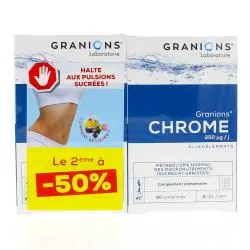 GRANIONS Oligoéléments - Chrome 250µg / J 60 comprimés lot de 2