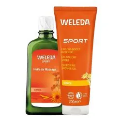 WELEDA Huile de massage à l'Arnica flacon 200ml + 1 gel douche offert
