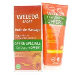 WELEDA Sport - Huile de massage à l'Arnica flacon 200ml + 1 gel douche offert