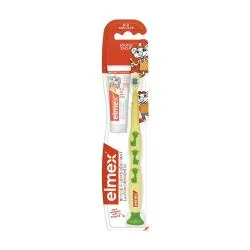 ELMEX Brosse à dents souple débutant 0 à 3 ans avec dentifrice