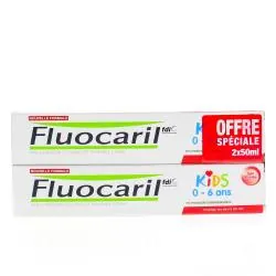 FLUOCARIL Dentifrice enfants 3-6 ans gout fraise tube 50ml lot de 2