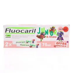 FLUOCARIL Dentifrice junior 6-12 ans goût fruits rouges lot de 2