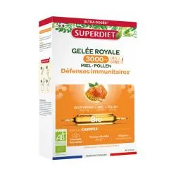 SUPERDIET Gelée Royale Bio 3000mg Ultra dosée 20x15ml