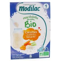 MODILAC Mes céréales Bio du soir Carottes dès 4 mois 250g