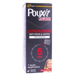 POUXIT Flash Traitement anti-poux et lentes Flacon spray 150ml