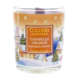 COLLINES DE PROVENCE Bougie Parfumée Spéciale Noël parfum Cannelle Orange 75g