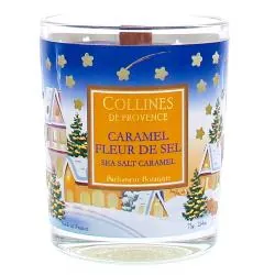 COLLINES DE PROVENCE Bougie Parfumée Spéciale Noël parfum Caramel Fleur de Sel 75g