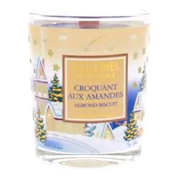 COLLINES DE PROVENCE Bougie Parfumée Spéciale Noël parfum Croquant aux Amandes 75g