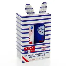 INUWET Duo Paris Baumes à lèvres parfumés fraise et cerise 2x3.5g