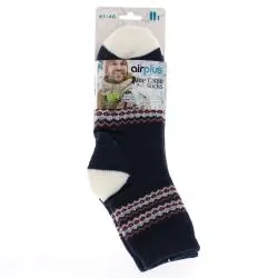 AIRPLUS Aloe Cabin Socks Chaussettes Homme X1 Paire grise motif rouge
