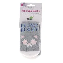 AIRPLUS Aloe Spa Socks Chaussettes X1 paire gris motif chat