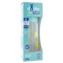 DODIE Biberon anti-colique tétine plate vert 330ml