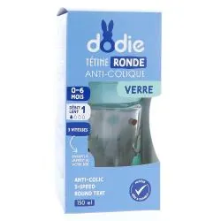 DODIE Biberon Anti-colique avec tétine ronde 3 vitesses verre 150ml