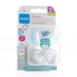 MAM Duo Sucettes +6 mois perfect silicone ref 73