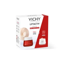 VICHY Liftactiv - Coffret Protocole Rides, Fermeté & Eclat Collagen Specialist Crème Jour 50ml + mini Crème Nuit 15ml Offerte