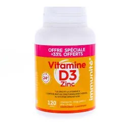 PHARMASCIENCE Vitamine D3 zinc x120 gélules