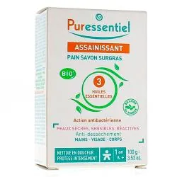 PURESSENTIEL Assainissant - Pain savon surgras bio 100g