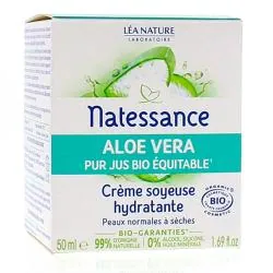 NATESSANCE Crème soyeuse hydratante Aloé vera bio 50ml