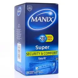 MANIX SUPER Security & Comfort - Préservatifs easy fit boite de 24 préservatifs