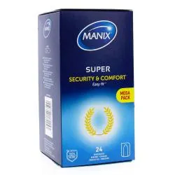 MANIX SUPER Security & Comfort - Préservatifs easy fit boite de 24 préservatifs