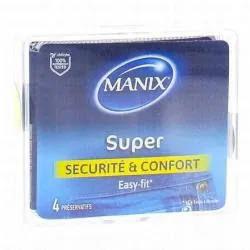 MANIX SUPER Security & Comfort - Préservatifs easy fit boîte de 4 préservatifs