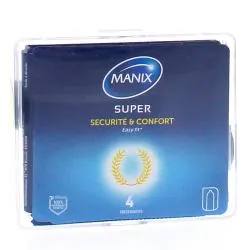 MANIX SUPER Security & Comfort - Préservatifs easy fit boîte de 4 préservatifs