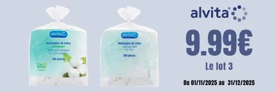 ALVITA 9.99€ les 3 produits