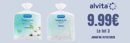 ALVITA 9.99€ les 3 produits