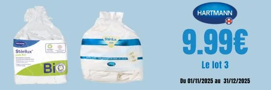HARTMANN 9.99€ les 3 produits