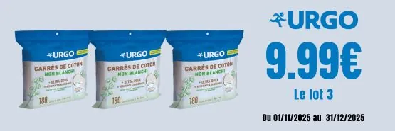 URGO 9.99€ les 3 produits