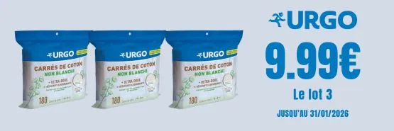 URGO 9.99€ les 3 produits