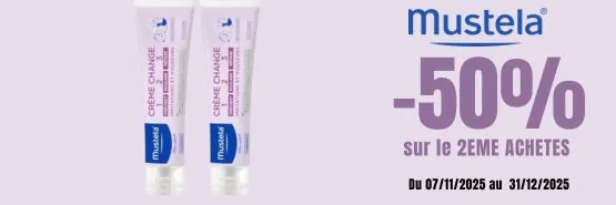 MUSTELA -50% sur le 2ème acheté !