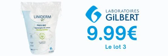 GILBERT 9.99€ les 3 produits