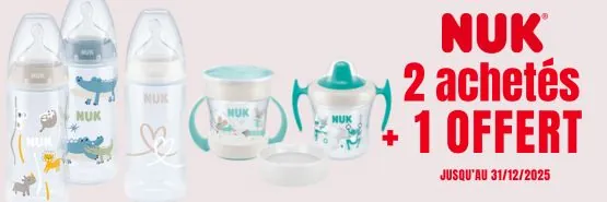 NUK 3 achetés = 2 payés !