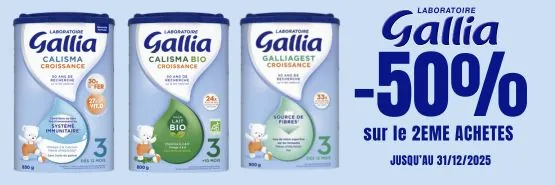 GALLIA -50% sur le deuxième produit