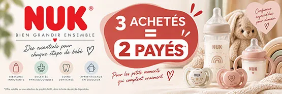 NUK 3 achetés = 2 payés