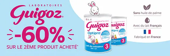 GUIGOZ -60% sur le deuxième acheté