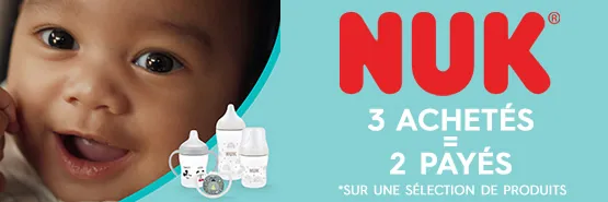 NUK 3 produits achetés = 2 payés